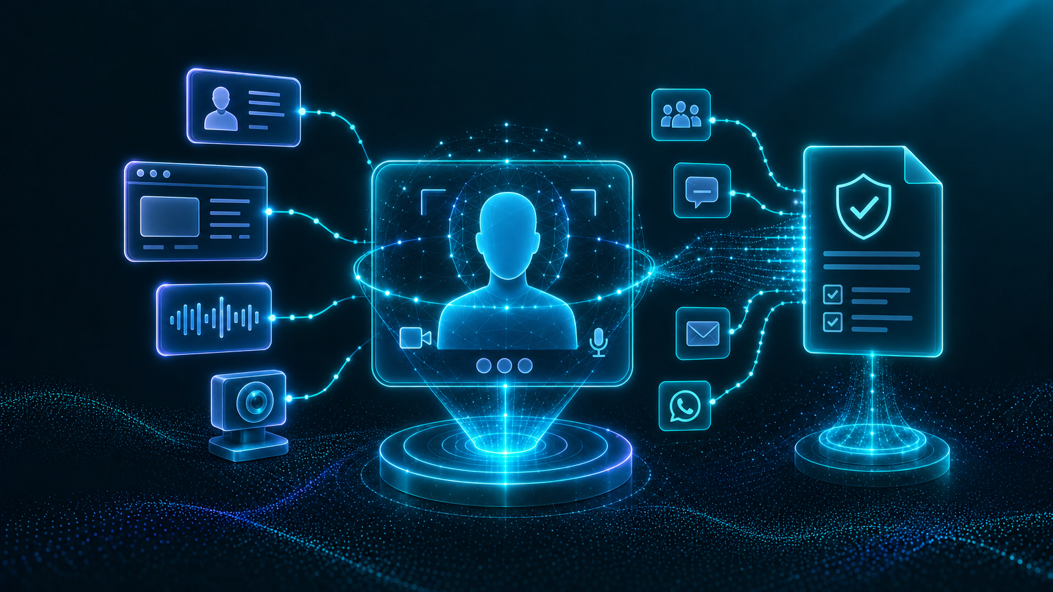 Interview session token crossing identity, audio, environment, and device verification fields